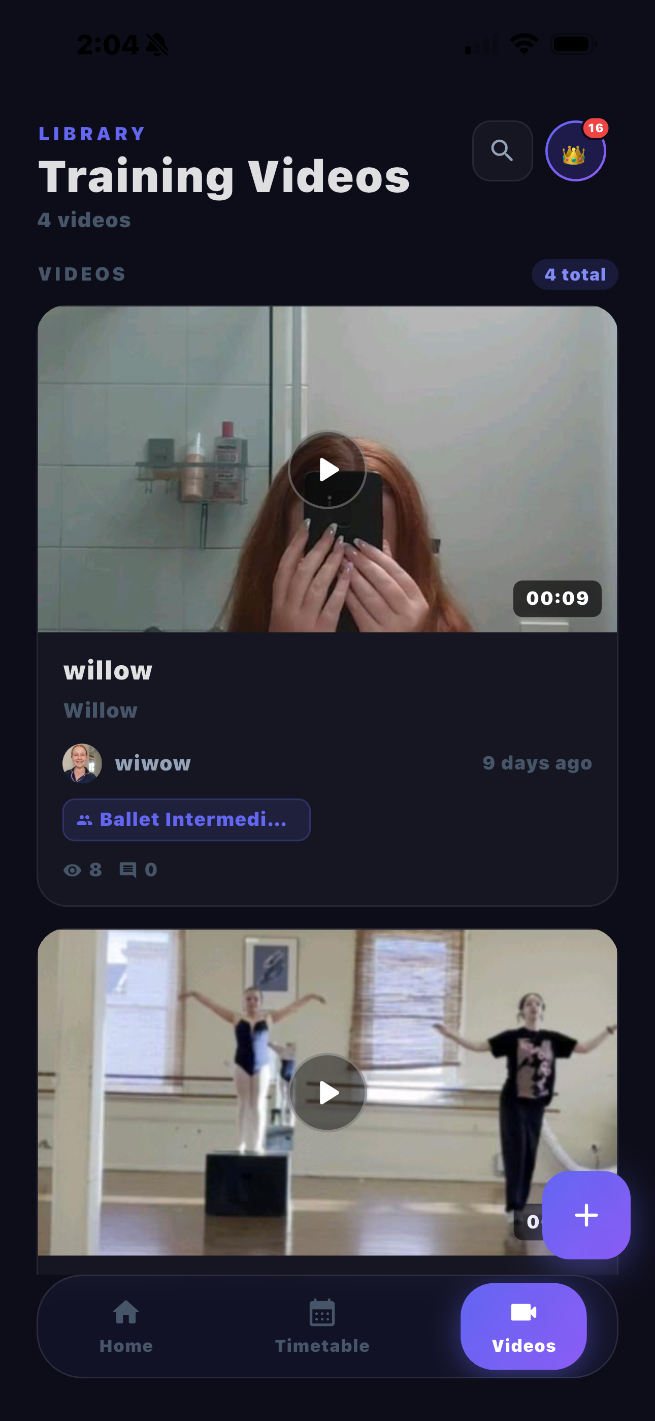 Video player with timestamped comments